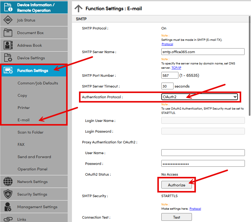 Enabling Microsoft OAuth2 Scan to Email on Modern Kyocera devices